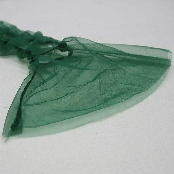 Emerald Mesh-Sleeve Corset Mini Dress | Luxe Holiday / NYE / Party Dress –Size M - Picture 8 of 16